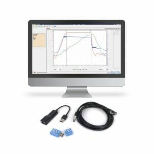 Kit logiciel et connexion PC pour exporter et stocker les données du cycle de stérilisation pour chaque lot.